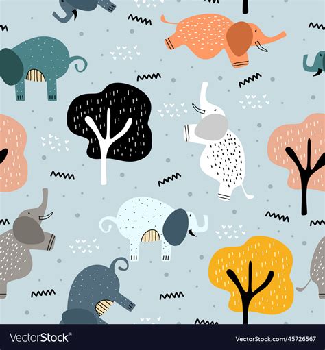 Download Free Cute Elephant pattern Commercial Use