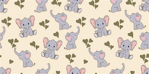 Download Free Cute Elephant pattern Commercial Use Free PSD Mockups