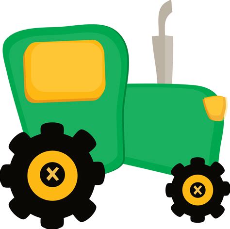 Download Free Cute Farm Tractor | SVG | PNG | DXF DXF Files