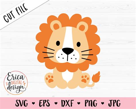 Download Free Cute Lion Svg File DXF Files