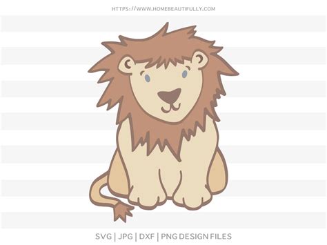 Download Free Cute Lion Svg File For Crafts