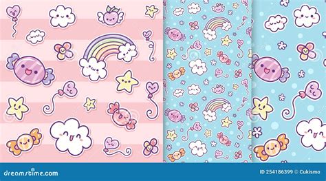Download Free Cute Sky Set Pattern and Illustration Cut Files