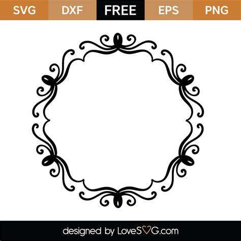 Download Free Cute Tortoise Monogram Frame - Svg Cut File For Silhouette