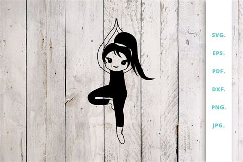 Download Free Cute Yoga Girl Cut File 2 Files