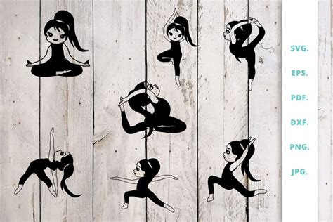 Download Free Cute Yoga Girl Cut File 4 Printable