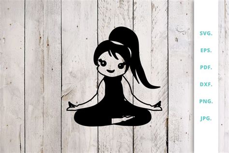 Download Free Cute Yoga Girl Cut File 5 Printable