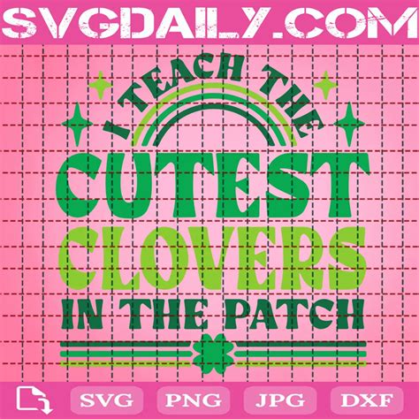 Download Free Cutest Clovers In The Patch Rainbow Files DXF Files
