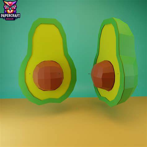 Download Free DIY Avocado - 3d papercraft DXF Files