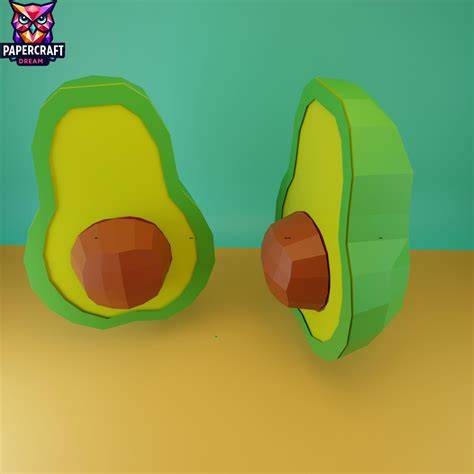 Download Free DIY Avocado - 3d papercraft For Crafts