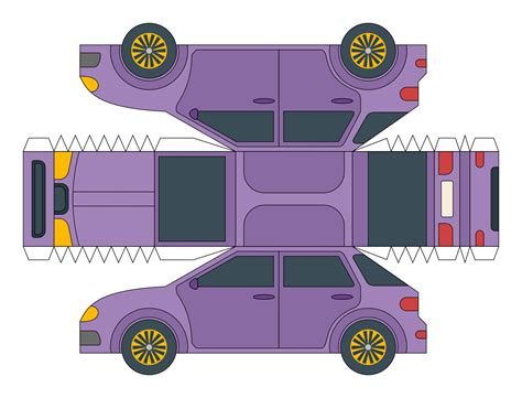 Download Free DIY Car Model (Printable) For Crafts