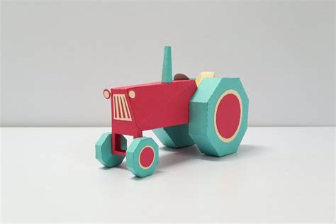 Download Free DIY Farm Tractor - 3d papercraft Files