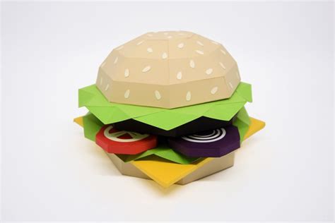 Download Free DIY Hamburger - 3d papercraft Files