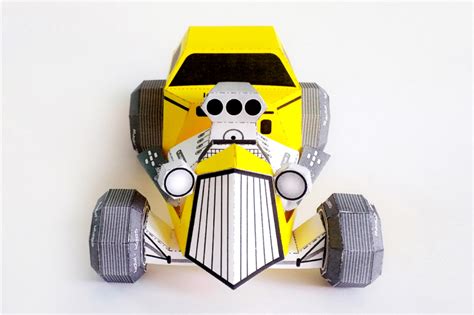 Download Free DIY Hotrod Car model (Printable) DXF Files