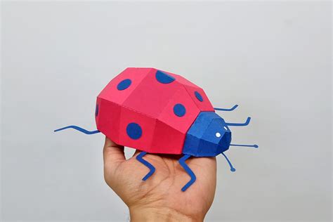 Download Free DIY Lady bug beetle - 3d papercraft Files