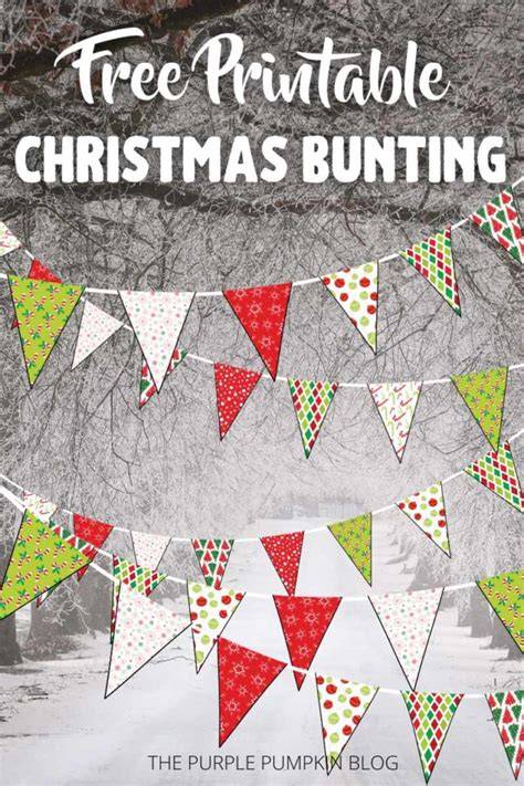 Download Free DIY Printable CHRISTMAS BUNTING/FLAGS DXF Files