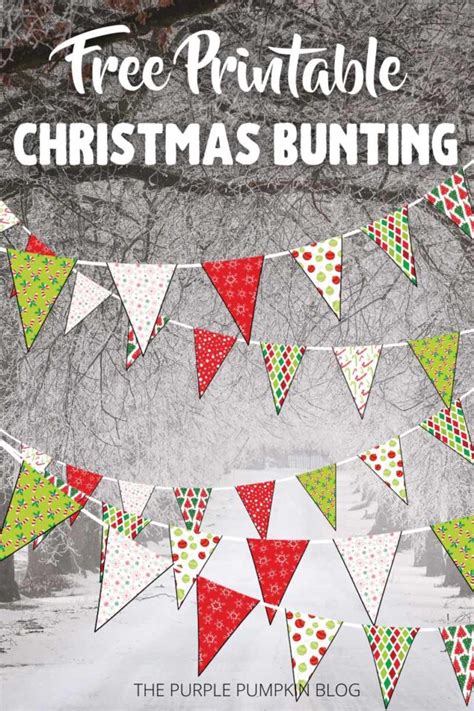Download Free DIY Printable CHRISTMAS BUNTING/FLAGS For Silhouette