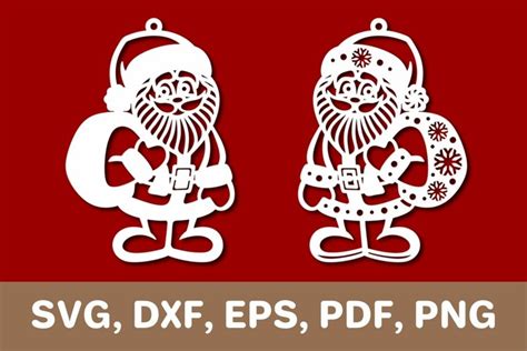 Download Free DIY Printable STAR SANTA CLAUS Commercial Use DXF Files