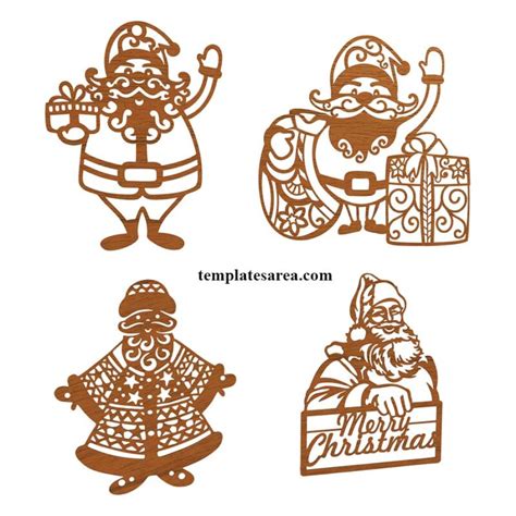Download Free DIY Printable STAR SANTA CLAUS DXF Files