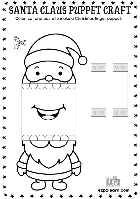 Download Free DIY Printable STAR SANTA CLAUS For Crafts