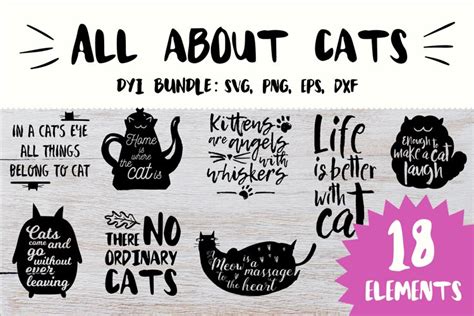 Download Free DIY SVG Cut File Phrases About Cats! Files Free PSD Mockups