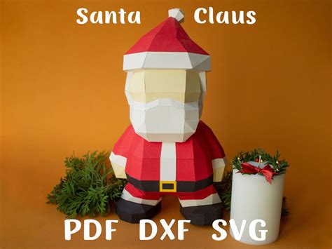 Download Free DIY Santa Claus - 3d papercraft DXF Files
