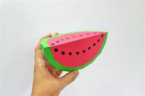 Download Free DIY Watermelon - 3d papercraft For Crafts