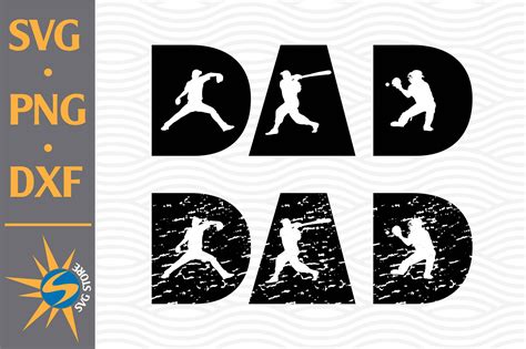 Download Free Dad Baseball SVG, PNG, DXF Digital Files Include Images