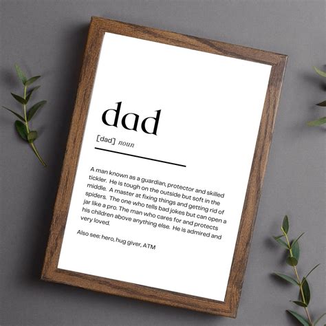 Download Free Dad Defination Father's Day Gift Printable