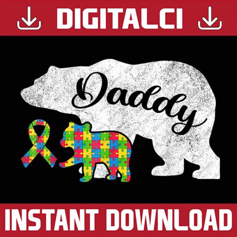 Download Free Daddy Bear Autism Dad Printable