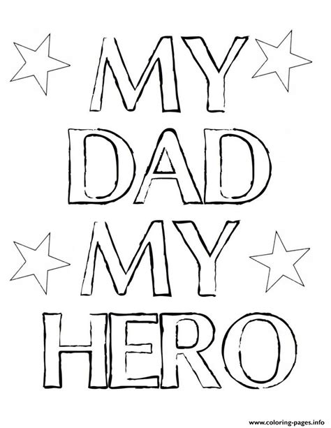 Download Free Daddy Is My Hero Printable
