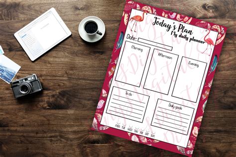 Download Free Daily Planner Flamingo, Flamingo Printable Files For Crafts