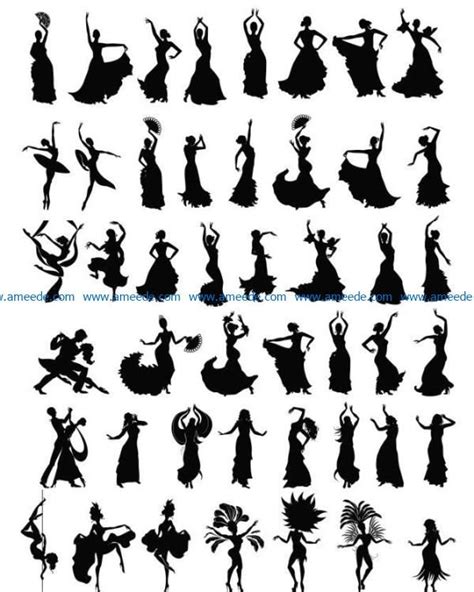 Download Free Dance Layouts Silhouette DXF Files