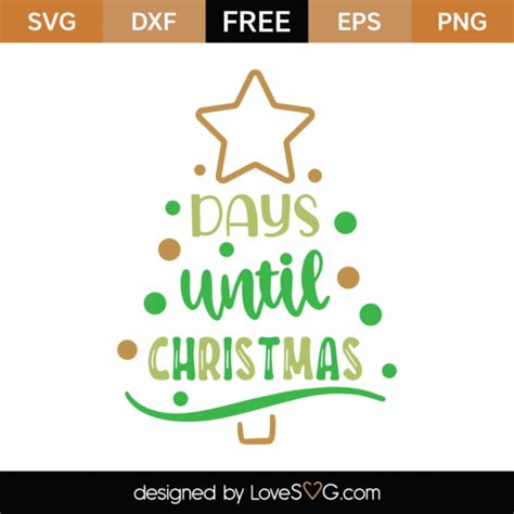 Download Free Days Until Christmas SVG Files