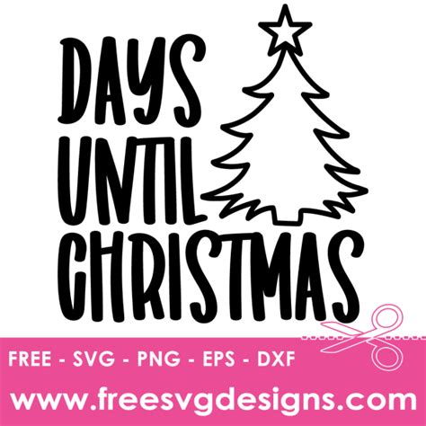 Download Free Days Until Christmas SVG Images