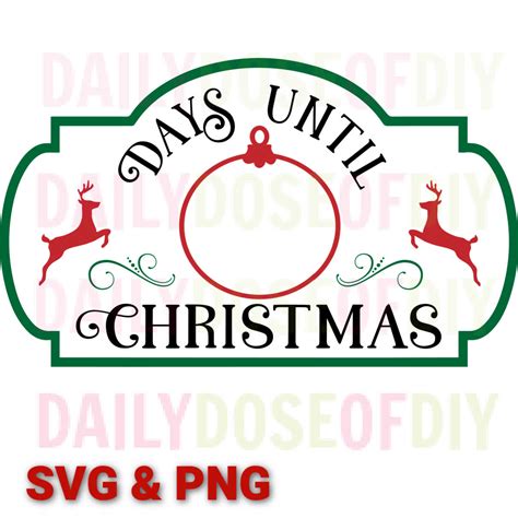 Download Free Days Until Christmas SVG Printable