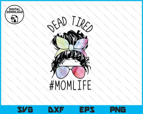 Download Free Dead Tired SVG Cutting File Printable