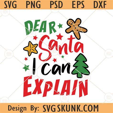 Download Free Dear Santa I Can Explain SVG DXF Files
