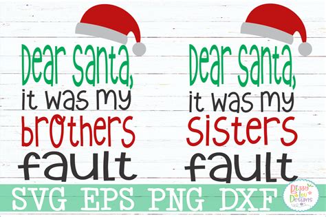 Download Free Dear Santa Sibling Set For Crafts
