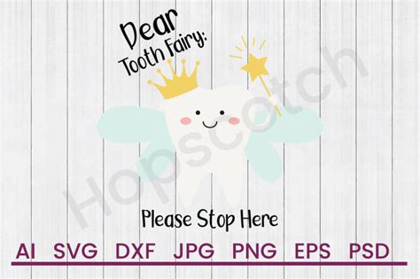 Download Free Dear Tooth Fairy - SVG File, DXF File Files DXF Files