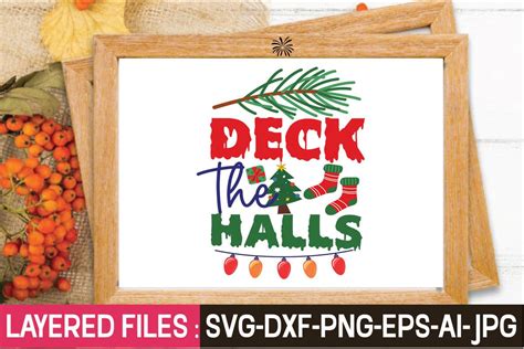 Download Free Deck The Halls CHRISTMAS SVG Cut File Bundle Cut Files