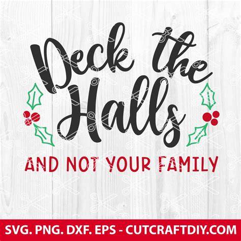 Download Free Deck The Halls CHRISTMAS SVG Cut File Bundle Files DXF Files