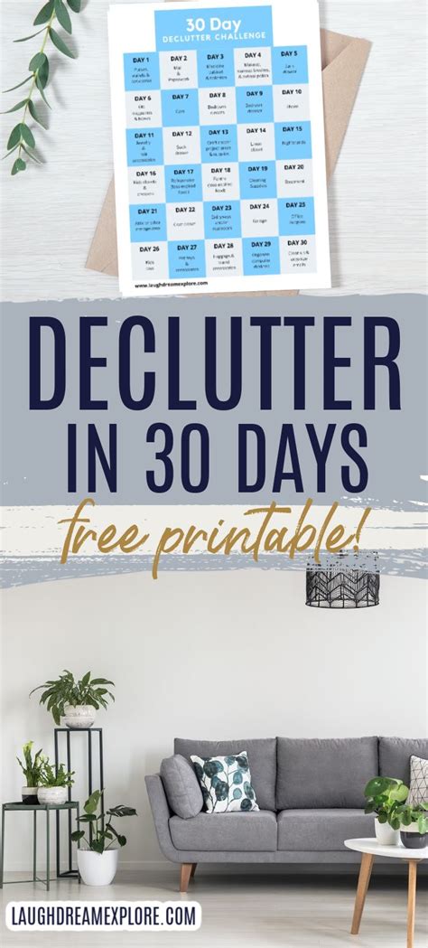 Free Declutter Calendar