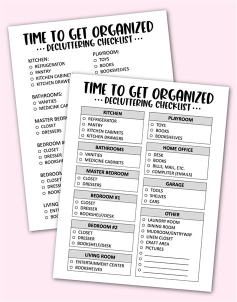 Free Decluttering Printables