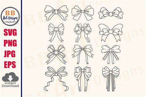 Download Free Decorative Bows Clipart Files For Crafts