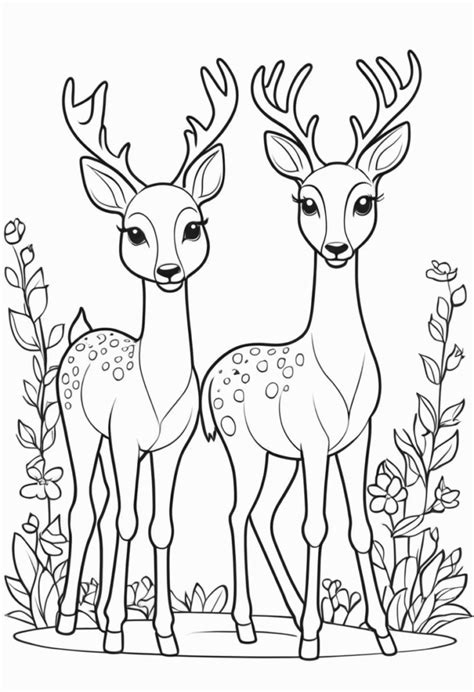 Free Deer Coloring Pages