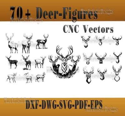 Download Free Deers set SVG Files DXF Files