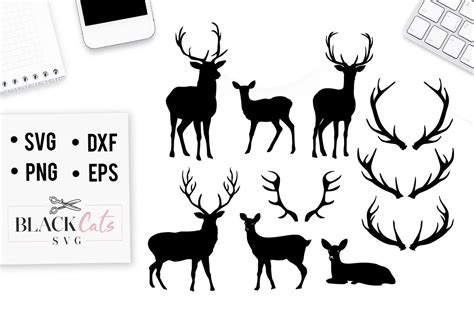 Download Free Deers set SVG For Crafts