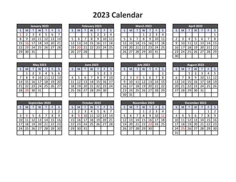 2023 year calendar yearly printable 2023 calendar blank printable