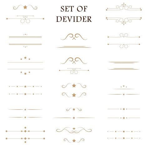 Download Free Devider line set For Crafts