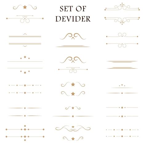 Download Free Devider line set For Silhouette